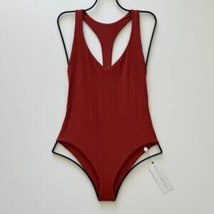 Boys + Arrows Bad News Beck One-Piece Swimsuit – Flag Red, S